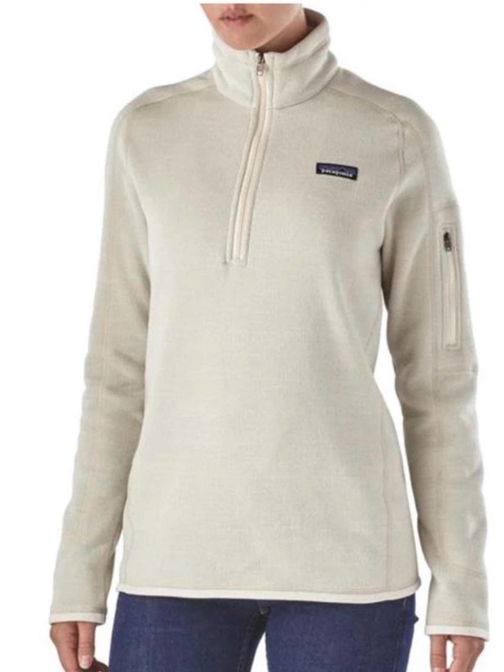 Patagonia Cream Half-Zip Fleece Pullover